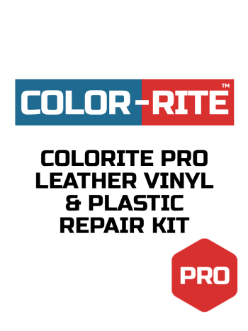 Colorite PRO Leather Vinyl Plastic Repair Kit