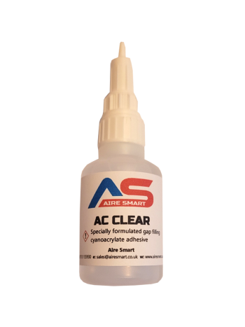 An economy AC clear gel glue for plastic bumper repairs